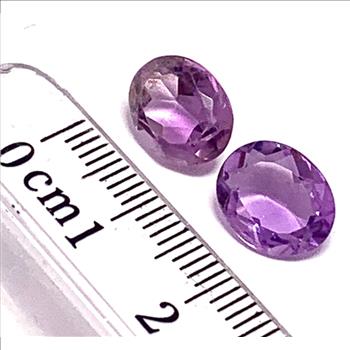 4.30ctw Lot Of Oval Cut Brazilian Amethyst Matching Loose Stones 10X8mm
