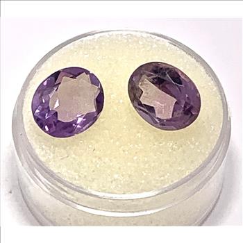 4.30ctw Lot Of Oval Cut Brazilian Amethyst Matching Loose Stones 10X8mm