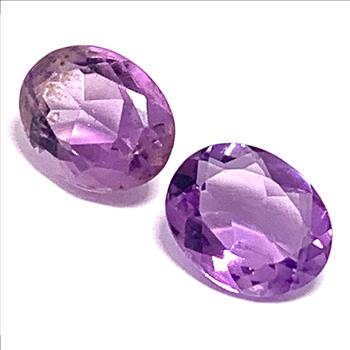 4.30ctw Lot Of Oval Cut Brazilian Amethyst Matching Loose Stones 10X8mm