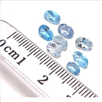 4.34ctw Lot of  Natural Brazilian Untreated Blue Topaz Gemstones