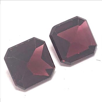4.34ctw Natural Matching Untreated Indian Almandite Garnet Loose Gemstones 8X8 MM