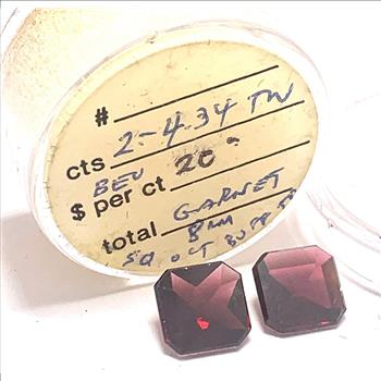4.34ctw Natural Matching Untreated Indian Almandite Garnet Loose Gemstones 8X8 MM