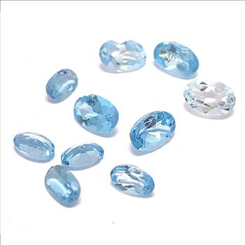 4.40ctw Lot of  Natural Brazilian Untreated Blue Topaz Gemstones