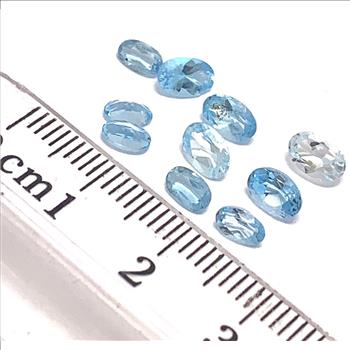 4.40ctw Lot of  Natural Brazilian Untreated Blue Topaz Gemstones