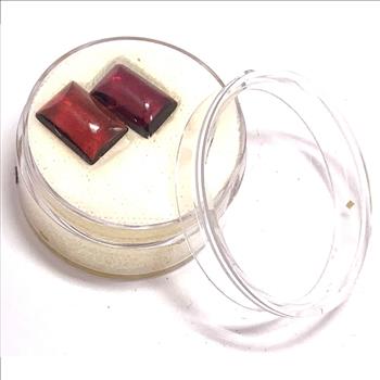 5.96ctw Natural Matching Untreated Indian Almandite Garnet Loose Gemstones 10X7 MM