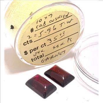 5.96ctw Natural Matching Untreated Indian Almandite Garnet Loose Gemstones 10X7 MM