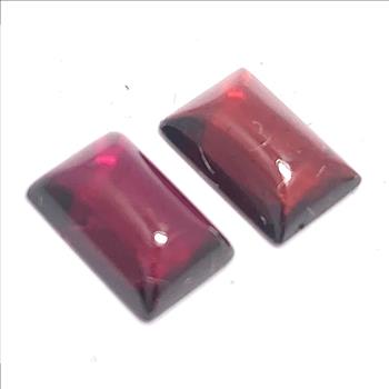 5.96ctw Natural Matching Untreated Indian Almandite Garnet Loose Gemstones 10X7 MM