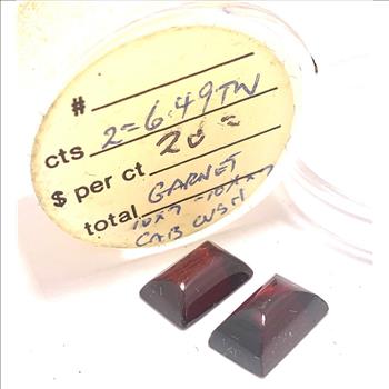 6.49ctw Natural Untreated Indian Almandite Garnet Loose Gemstones 10X7 MM