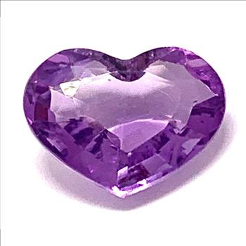 6.77ctw Natural Heart Shape Cut Brazilian Amethyst Loose Gemstone 15X10 mm