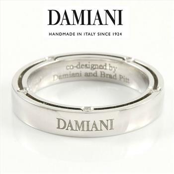 BUY NOW Authentic Brad Pitt & Damiani Men's Solid 18K White Gold Diamond Band Ring sz 7