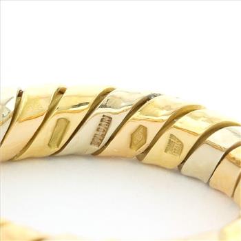 Estate  Bvlgari   18k Tri-Color Gold Band Ring sz 6.5