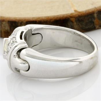 Estate Bvlgari - 18kt White Gold, 0.45 ct Round / Princess Cut Diamond Band / Ring