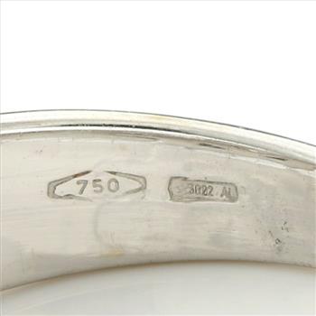 Estate Bvlgari - 18kt White Gold, 0.45 ct Round / Princess Cut Diamond Band / Ring