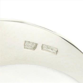 Estate Bvlgari Tronchetto 18k White Gold Onyx Ring / Band Size 5.5