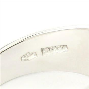 Estate Bvlgari Tronchetto 18k White Gold Onyx Ring / Band Size 5.5