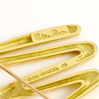 Estate Tiffany & Co. 18K Yellow Gold Paloma Picasso Scribble Pin Brooch