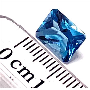 Genuine 3.62ctw Emerald Cut London Blue Topaz Loose Gemstone 10X8 MM