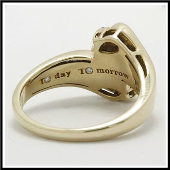 Solid 10K Yellow Gold, 0.50ctw Genuine Diamonds 