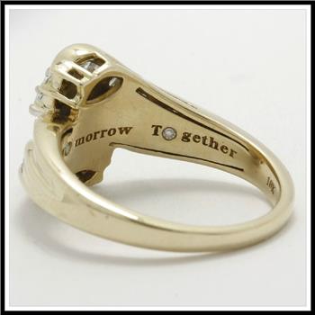 Solid 10K Yellow Gold, 0.50ctw Genuine Diamonds 