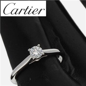 Vintage Cartier 950 Platinum 0.19ct Diamond Womans Ring - Size 5.5