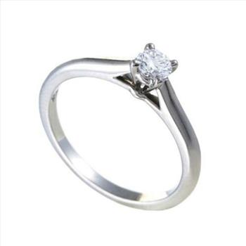 Vintage Cartier 950 Platinum 0.19ct Diamond Womans Ring - Size 5.5