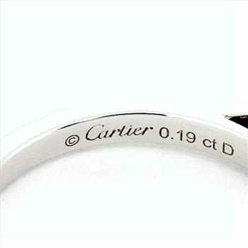 Vintage Cartier 950 Platinum 0.19ct Diamond Womans Ring - Size 5.5