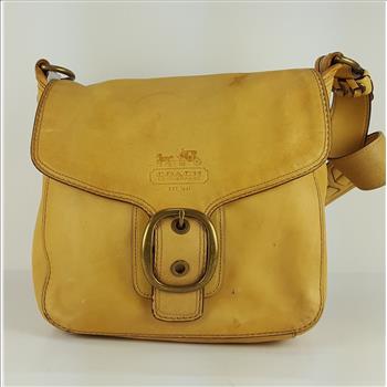 COACH Bleecker Legacy Tattersall Flap Vachetta Leather Shoulder Bag 11419 RARE