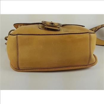 COACH Bleecker Legacy Tattersall Flap Vachetta Leather Shoulder Bag 11419 RARE