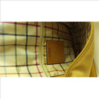 COACH Bleecker Legacy Tattersall Flap Vachetta Leather Shoulder Bag 11419 RARE