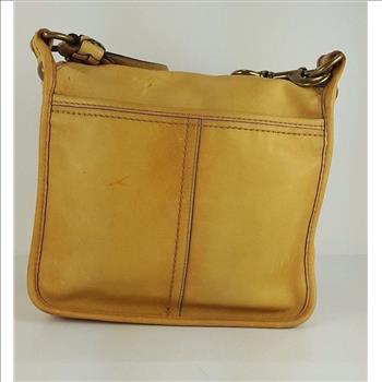 COACH Bleecker Legacy Tattersall Flap Vachetta Leather Shoulder Bag 11419 RARE