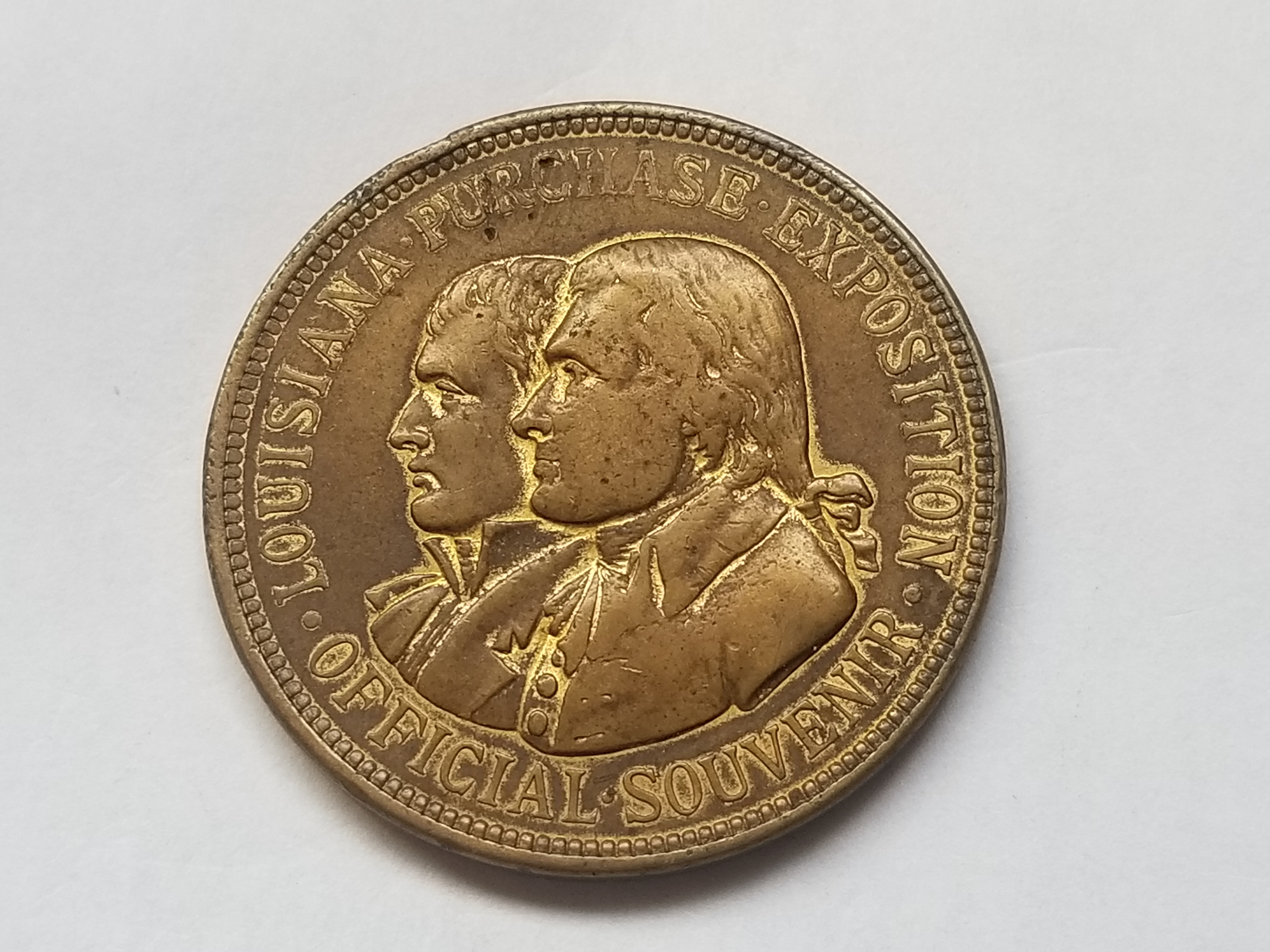 1904 St Louis Louisiana purchase souvenir Dollar coin Property Room