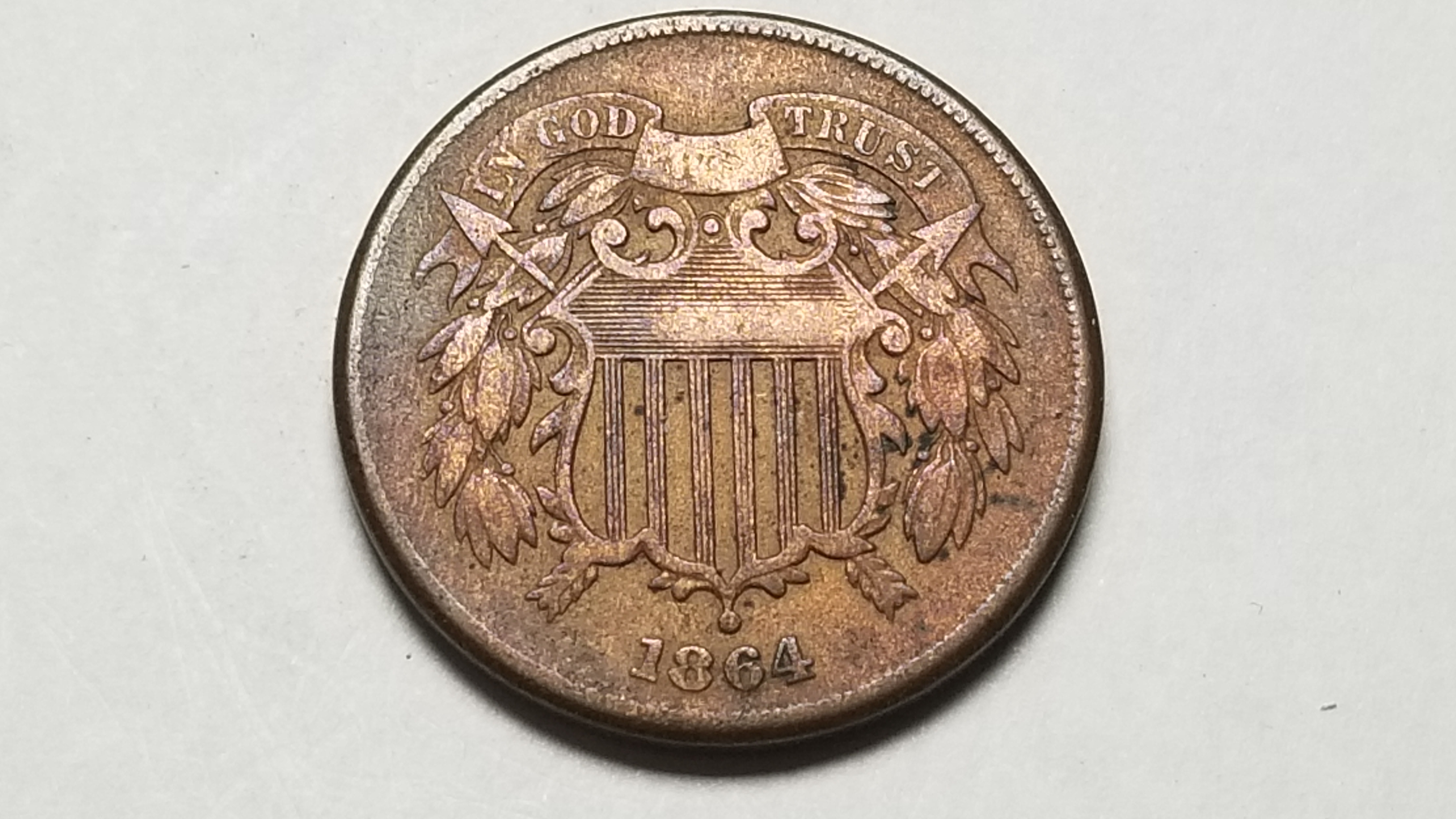 1864 2c Two Cent Piece High Grade | Property Room