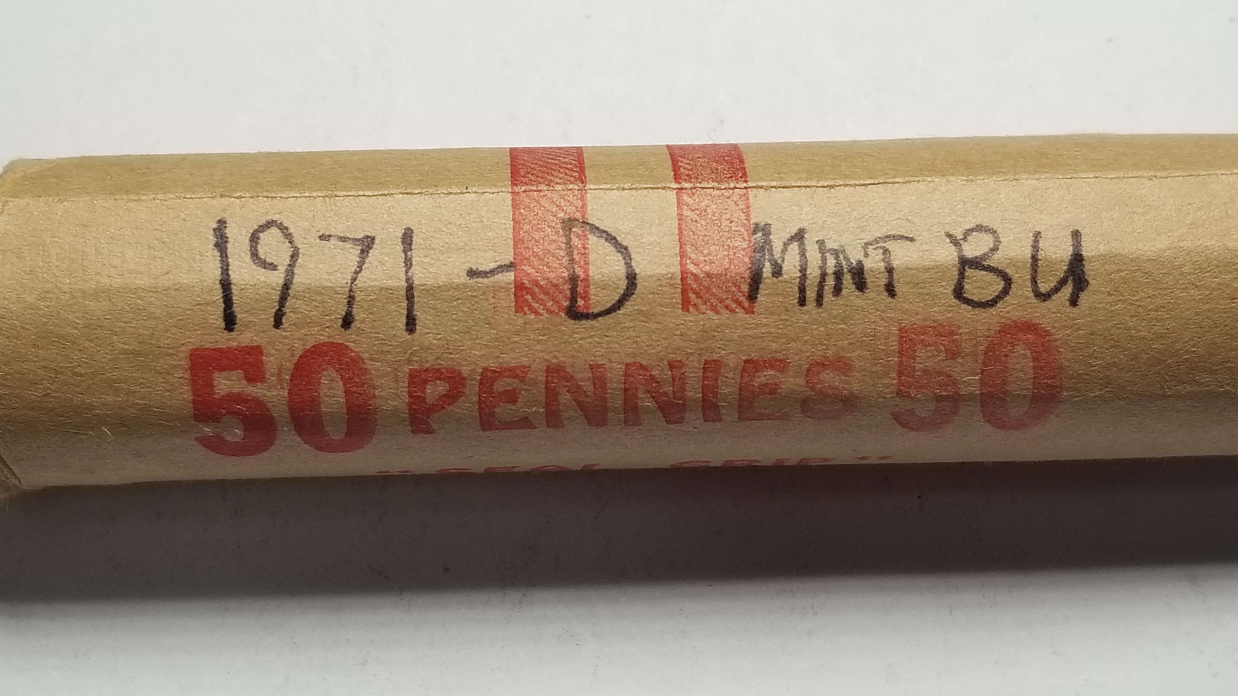 1971 D Lincoln Cent Penny Original Uncirculated Roll | Property Room