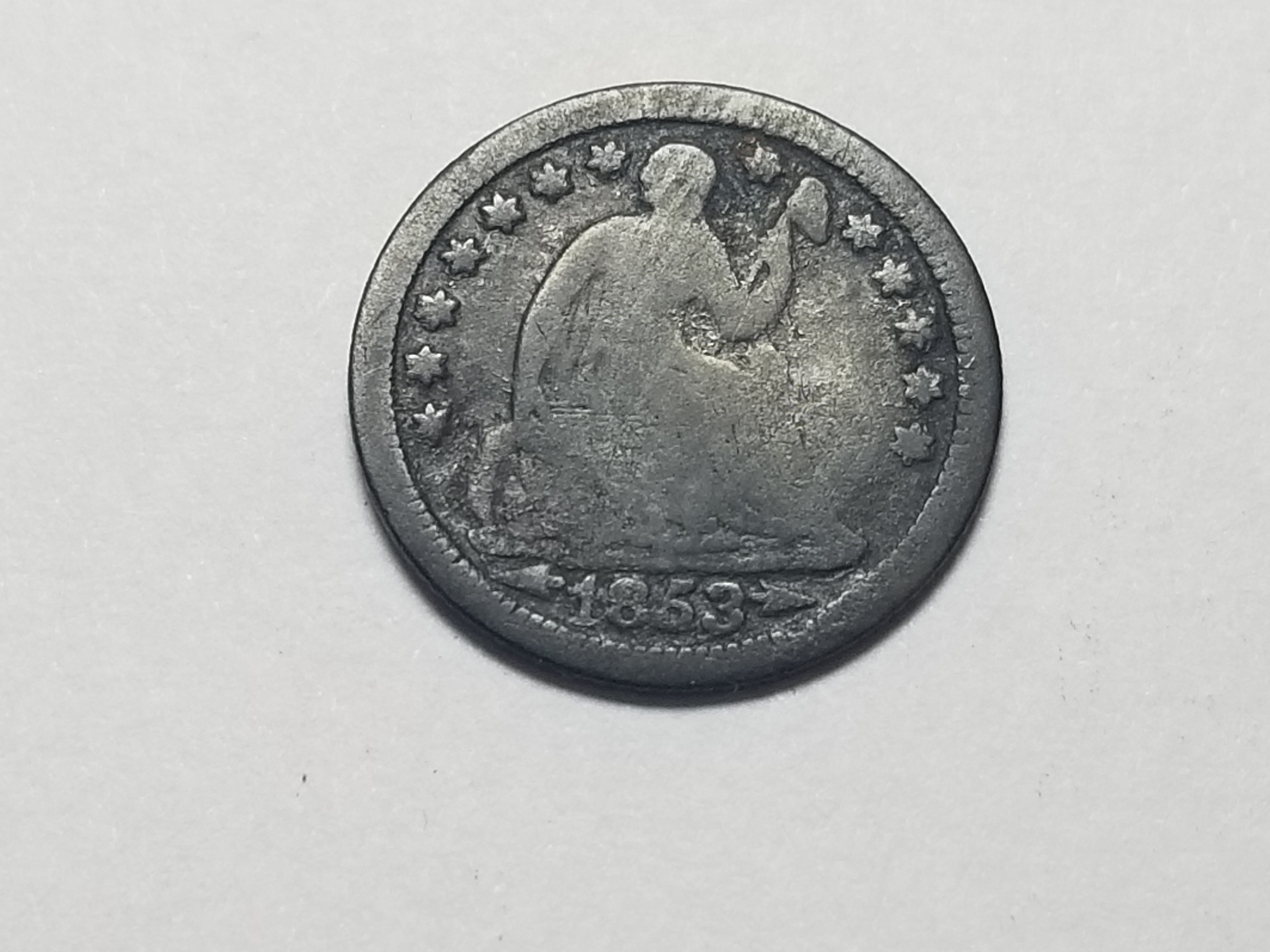 1853 Seated Liberty Half Dime | Property Room