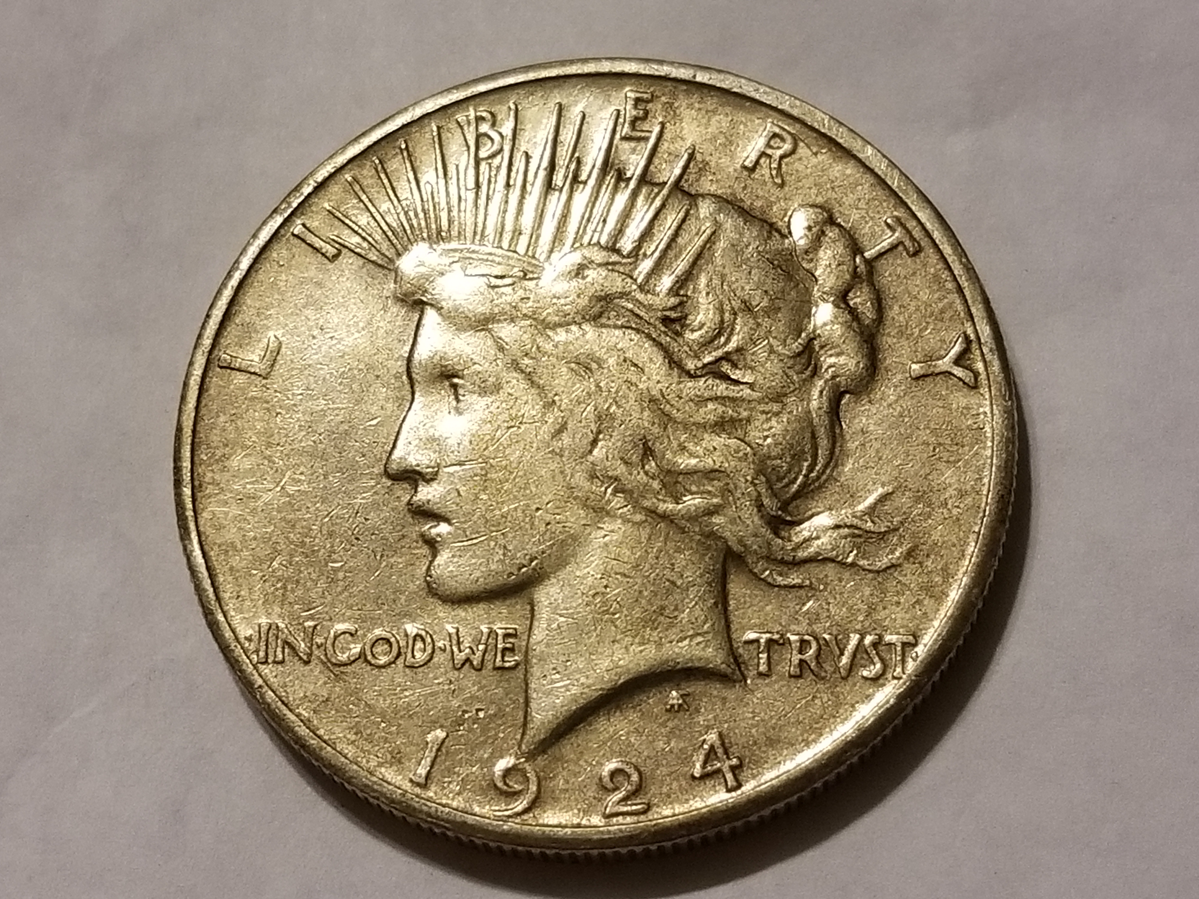 1924 S Peace Dollar Rare Date Property Room