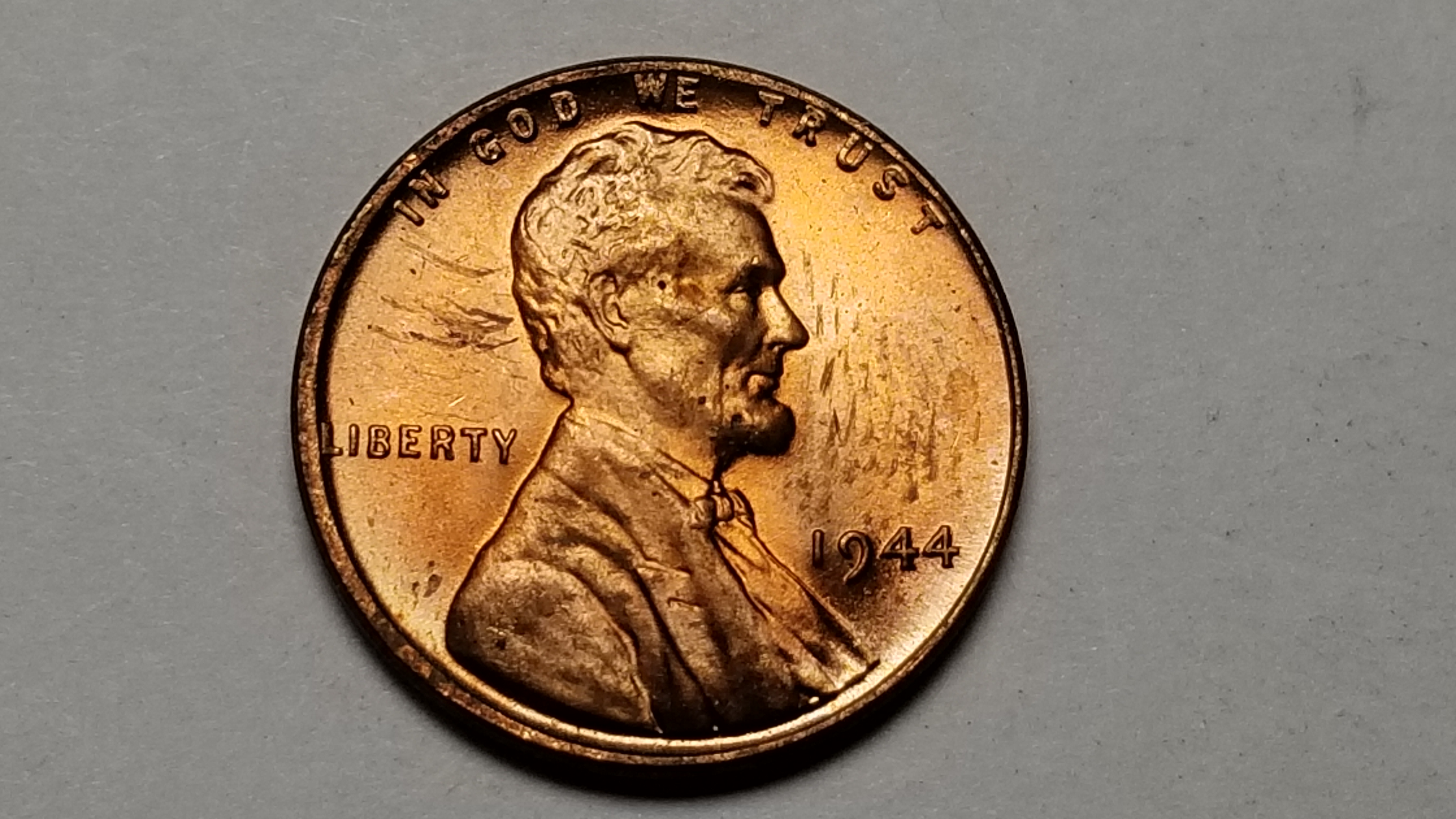 1944 Lincoln Cent Wheat Penny Gem Uncirculated Red | Property Room