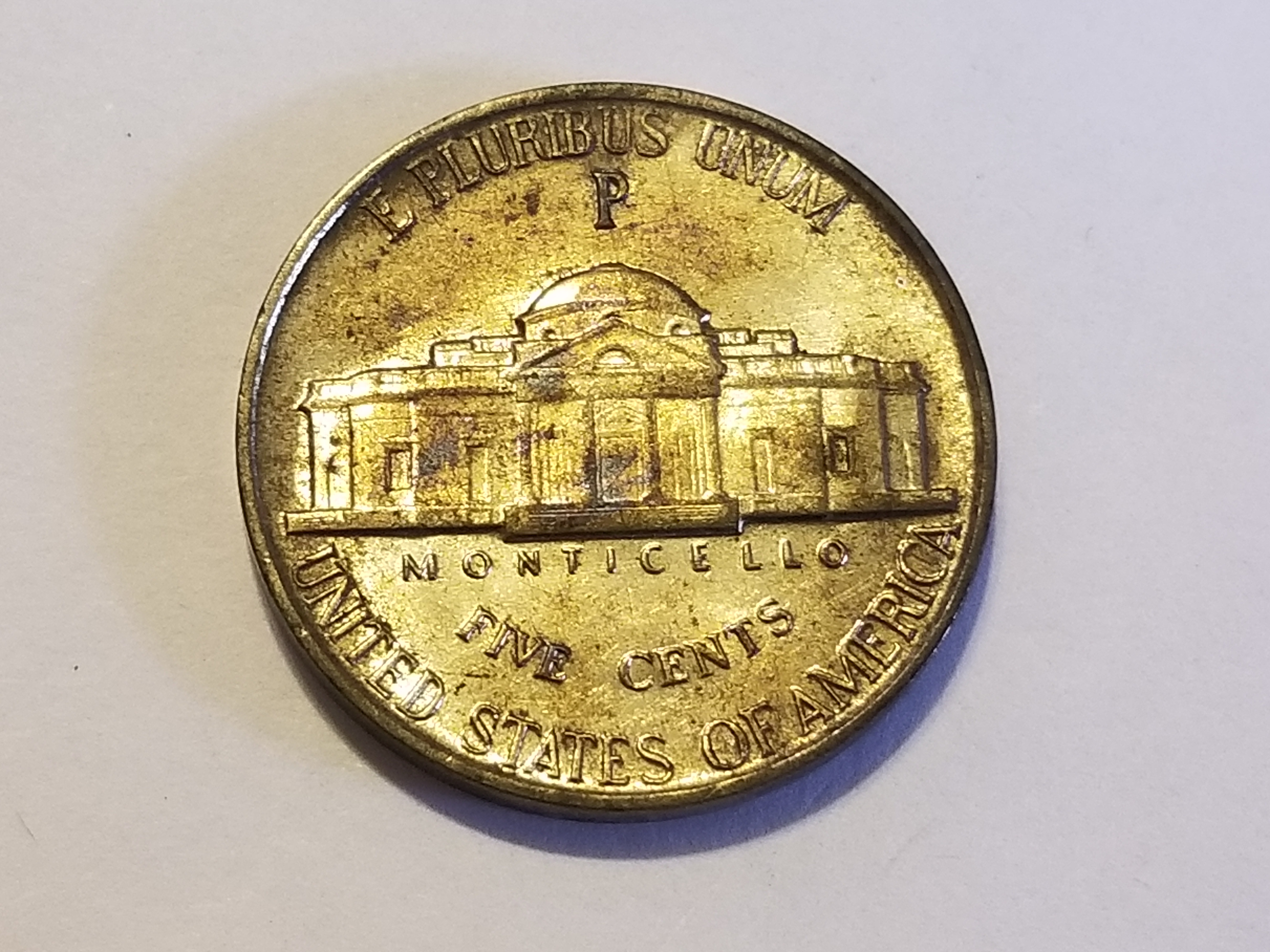 1942 Jefferson Nickel Silver War Nickel Uncirculated Property Room