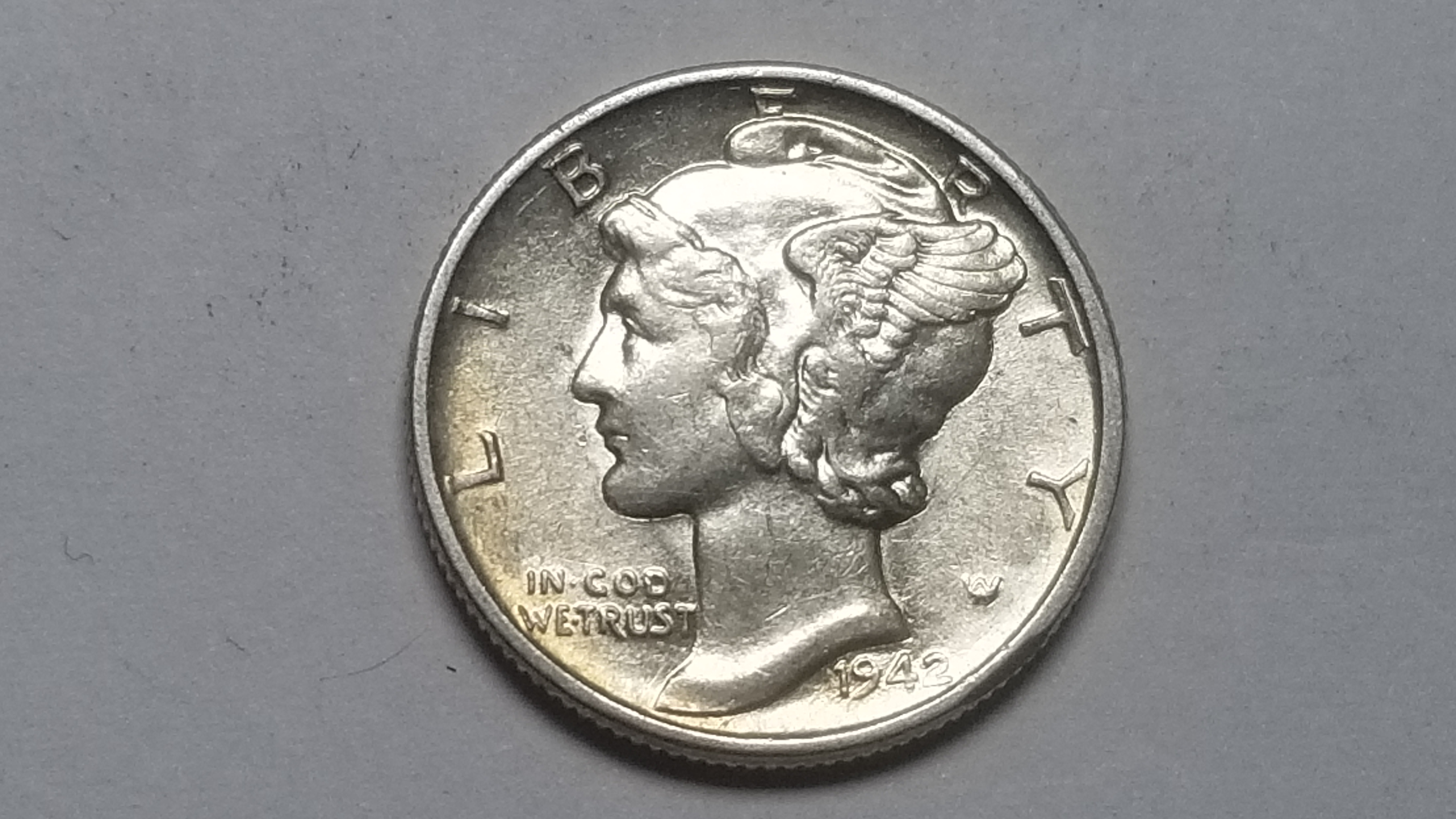1942 Mercury Dime Uncirculated Property Room