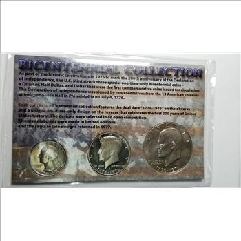 1976 Bicentennial 3 Coin Set Proof and Uncirculated 