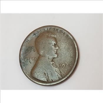 1922 weak D Lincoln Cent Wheat Penny 