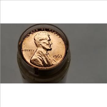 1963 Lincoln Cent Wheat Penny Original Uncirculated Roll 