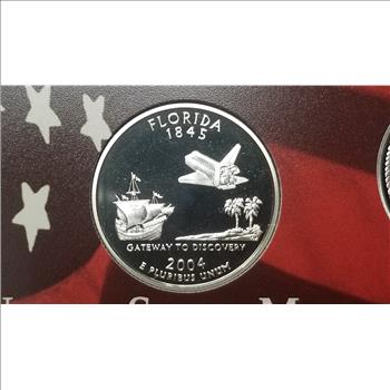 2004 S Silver Florida State Quarter Gem Proof Cameo 