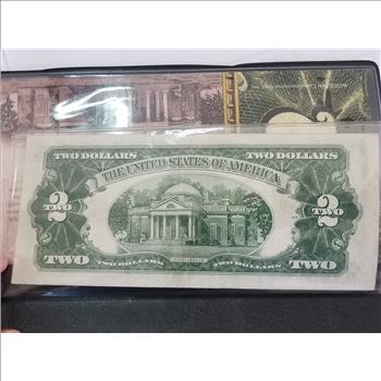 1953 C Series $2 Bill Red Seal Mint Condition with case