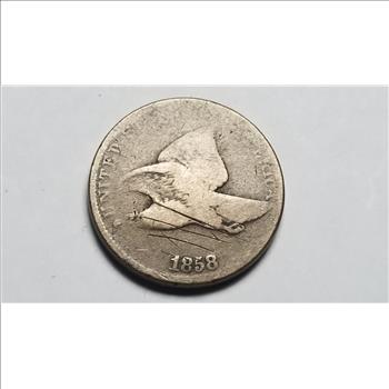 1858 Flying Eagle Cent Penny 