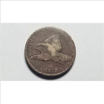 1858 Flying Eagle Cent Penny 