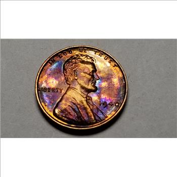 1940 Lincoln Cent Wheat Penny Gem Proof Toned 