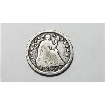1853 Seated Liberty Half Dime 