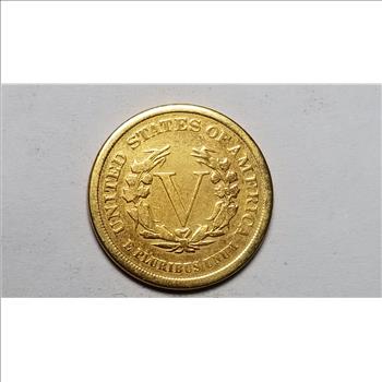1883 Liberty V Nickel Gold Plated 