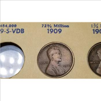 1909 Lincoln Cent Wheat Penny From A Set 