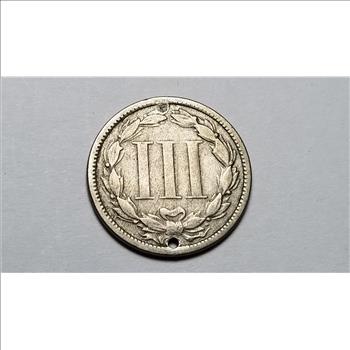 1866 3c Three Cent Nickel 